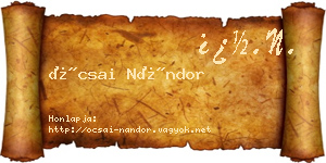 Ócsai Nándor névjegykártya