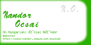 nandor ocsai business card